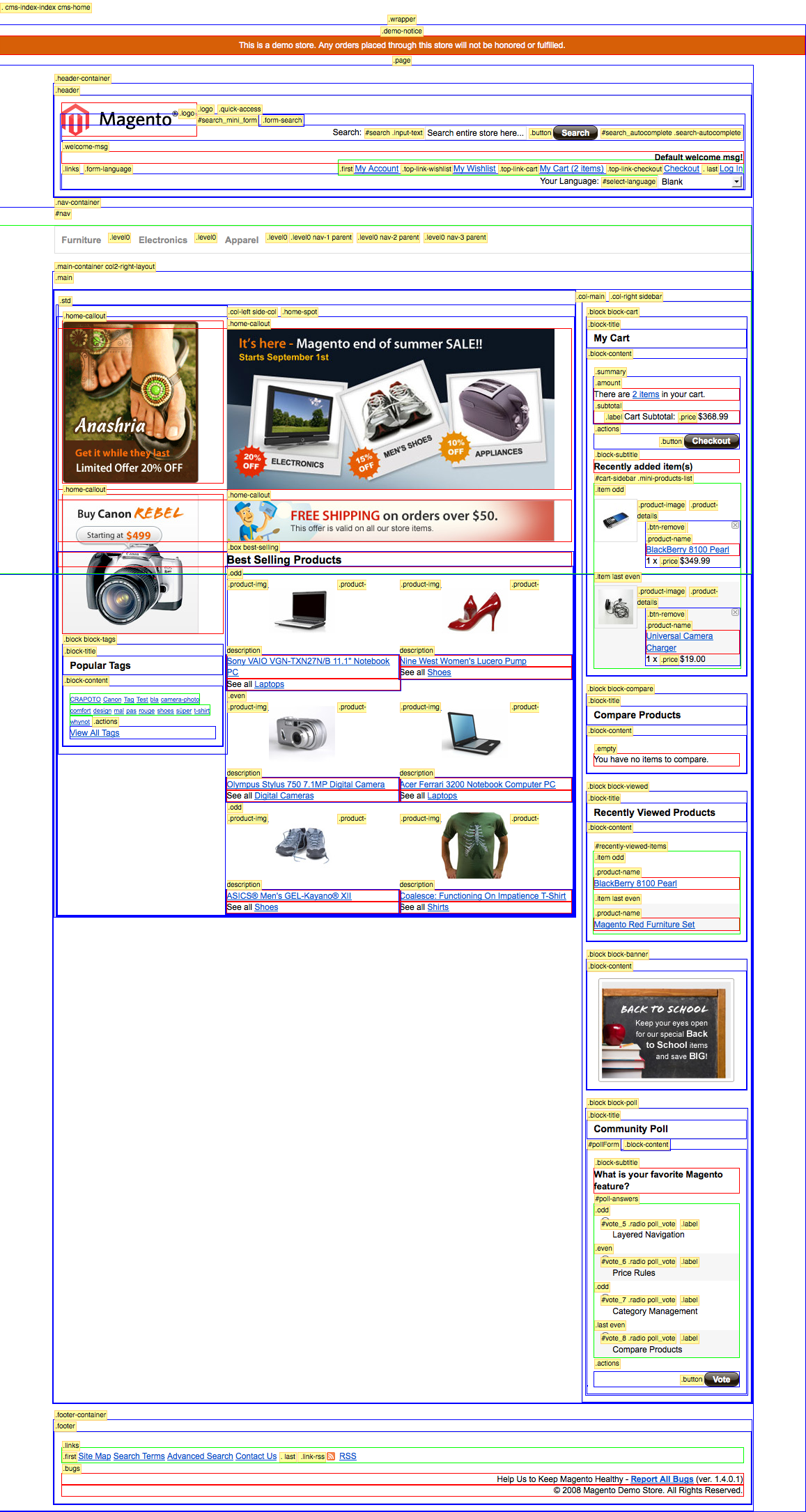 Default Homepage DIV Layout Default Homepage DIV Layout